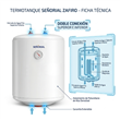 Termotanque Señorial TES Zafiro 2.0 50 Litros Electrico Inferior